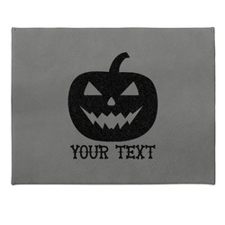 Halloween Pumpkin Small Gift Box w/ Engraved Leather Lid (Personalized)