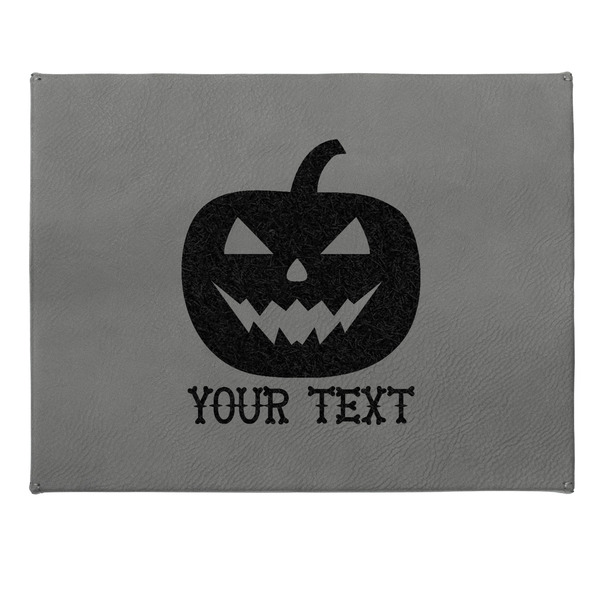 Halloween Pumpkin Small Engraved Gift Box with Leather Lid - Approval