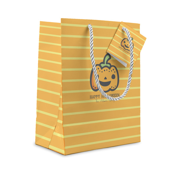 Custom Halloween Pumpkin Small Gift Bag (Personalized)
