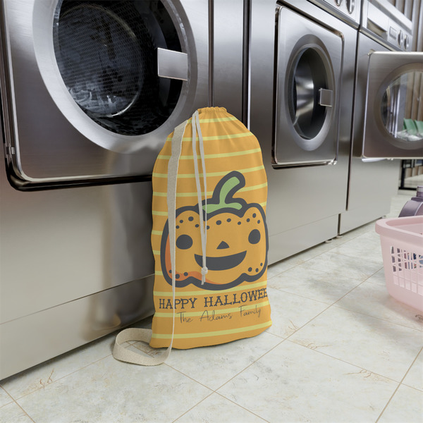 Halloween Pumpkin Small Landry Bag - In Context