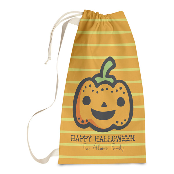 Custom Halloween Pumpkin Laundry Bags - Small (Personalized)