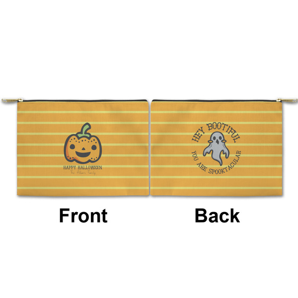 Halloween Pumpkin Small Zipper Pouch Approval (Front and Back)