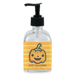 Halloween Pumpkin Glass Soap & Lotion Bottle - Single Bottle (Personalized)