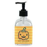 Halloween Pumpkin Glass Soap & Lotion Bottle - Single Bottle (Personalized)