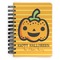 Halloween Pumpkin Spiral Journal Small - Front View