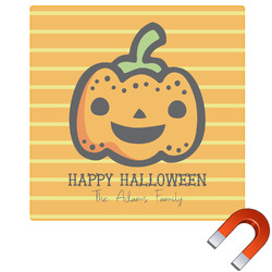 Halloween Pumpkin Square Car Magnet - 6" (Personalized)
