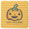 Halloween Pumpkin Square Rubber Backed Coaster (Personalized)