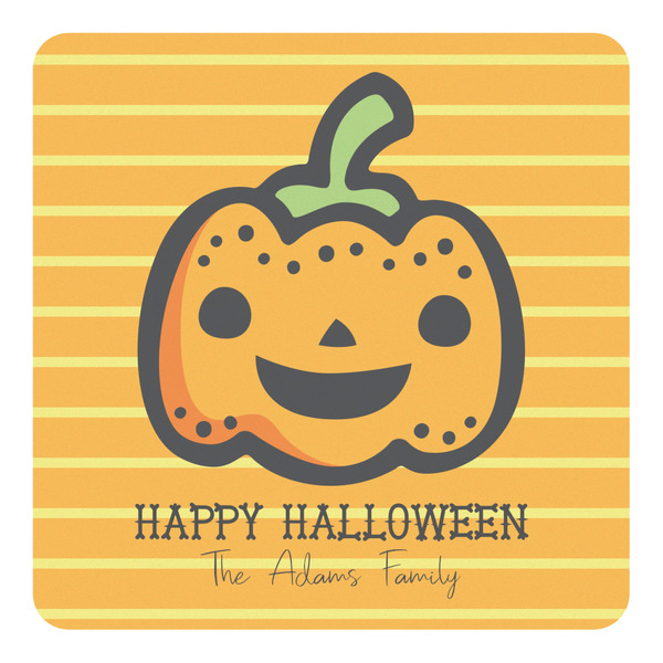 Custom Halloween Pumpkin Square Decal - XLarge (Personalized)