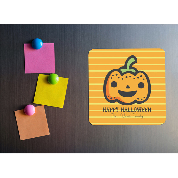 Halloween Pumpkin Square Fridge Magnet - LIFESTYLE