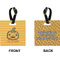 Halloween Pumpkin Square Luggage Tag (Front + Back)