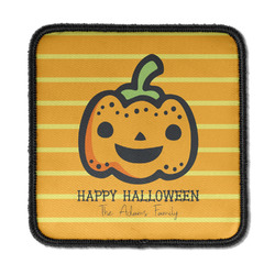 Halloween Pumpkin Iron On Square Patch w/ Name or Text