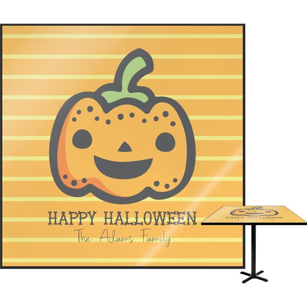 Custom Halloween Pumpkin Square Table Top - 24" (Personalized)