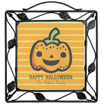 Halloween Pumpkin Square Trivet (Personalized)