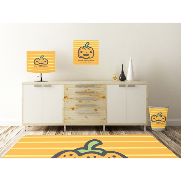 Halloween Pumpkin Square Wall Decal Wooden Desk