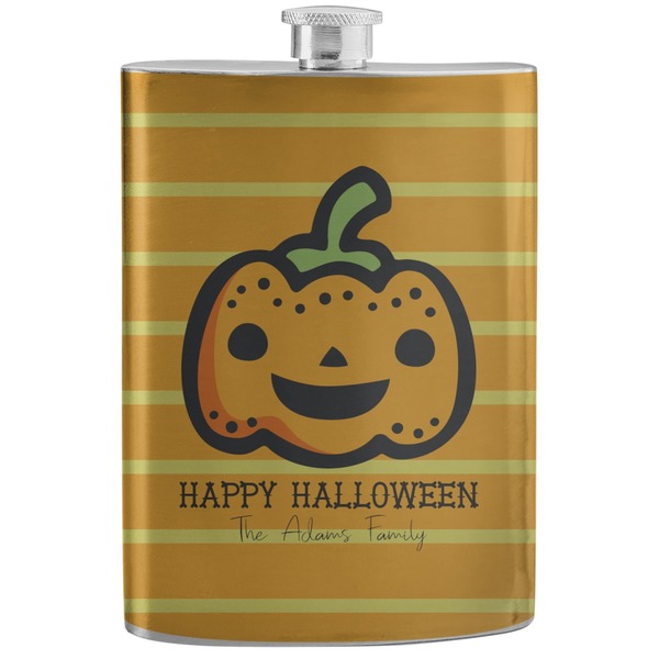Custom Halloween Pumpkin Stainless Steel Flask (Personalized)