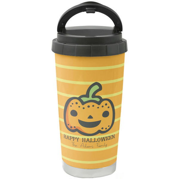 Custom Halloween Pumpkin Stainless Steel Coffee Tumbler (Personalized)