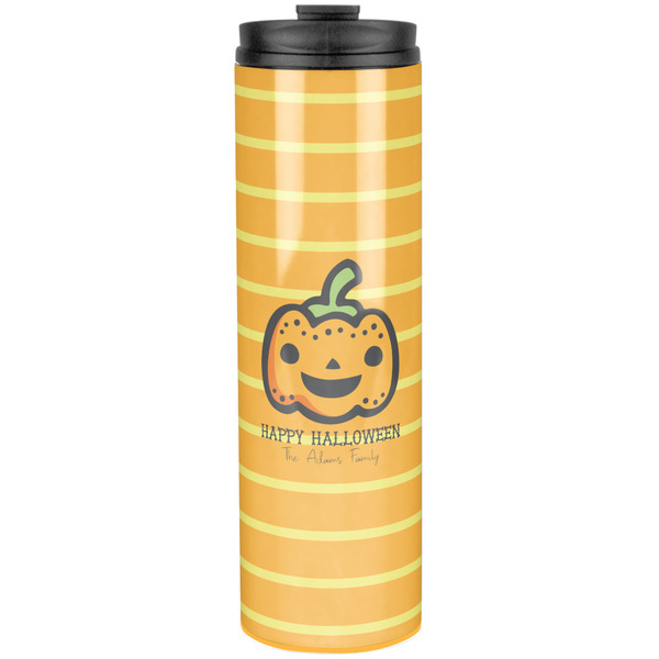 Custom Halloween Pumpkin Stainless Steel Skinny Tumbler - 20 oz (Personalized)