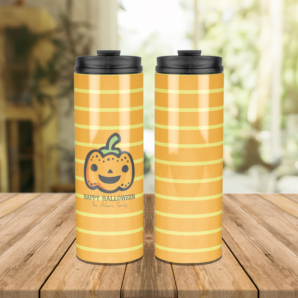 Halloween Pumpkin Stainless Steel Tumbler - Lifestyle