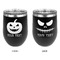 Halloween Pumpkin Stainless Wine Tumblers - Black - Double Sided - Approval