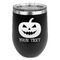 Halloween Pumpkin Stainless Wine Tumblers - Black - Double Sided - Front
