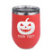 Halloween Pumpkin Stainless Wine Tumblers - Coral - Double Sided - Front