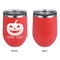 Halloween Pumpkin Stainless Wine Tumblers - Coral - Single Sided - Approval