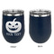 Halloween Pumpkin Stainless Wine Tumblers - Navy - Single Sided - Approval