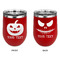 Halloween Pumpkin Stainless Wine Tumblers - Red - Double Sided - Approval
