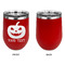 Halloween Pumpkin Stainless Wine Tumblers - Red - Single Sided - Approval