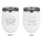Halloween Pumpkin Stainless Wine Tumblers - White - Double Sided - Approval