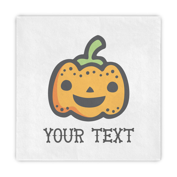 Custom Halloween Pumpkin Decorative Paper Napkins (Personalized)