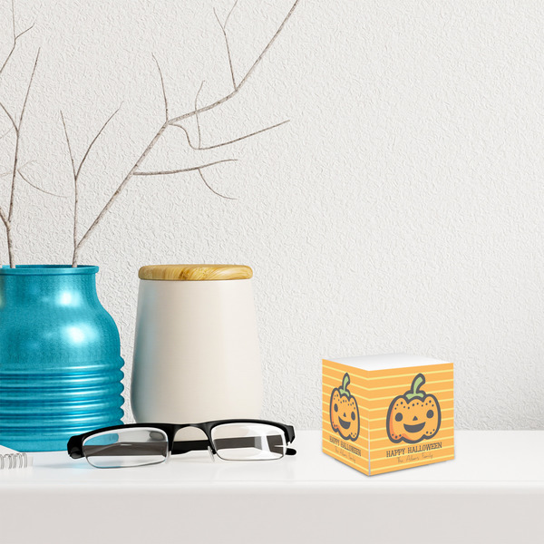 Halloween Pumpkin Sticky Note Cube - LIFESTYLE
