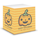 Halloween Pumpkin Sticky Note Cube (Personalized)