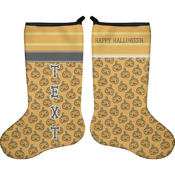 Halloween Pumpkin Stocking - Double-Sided - Approval