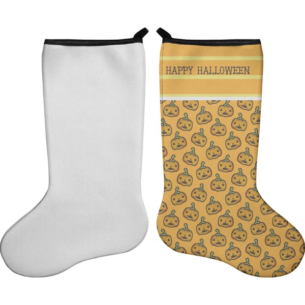 Halloween Pumpkin Stocking - Single-Sided - Approval