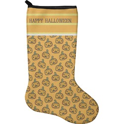 Halloween Pumpkin Holiday Stocking - Single-Sided - Neoprene (Personalized)