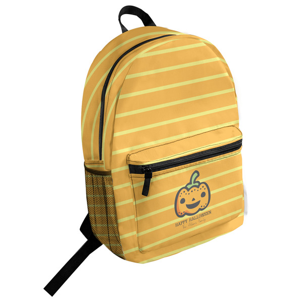 Custom Halloween Pumpkin Student Backpack (Personalized)