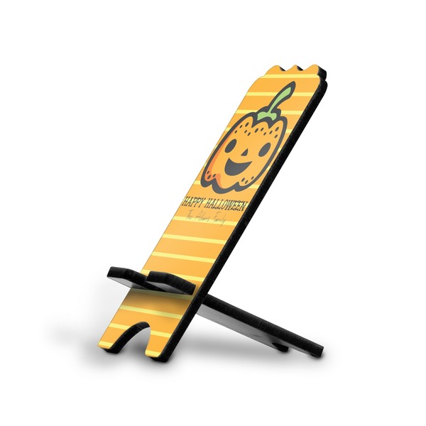 Custom Halloween Pumpkin Stylized Cell Phone Stand - Large (Personalized)