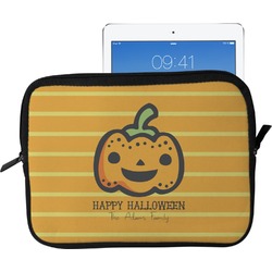 Halloween Pumpkin Tablet Case / Sleeve - Large (Personalized)