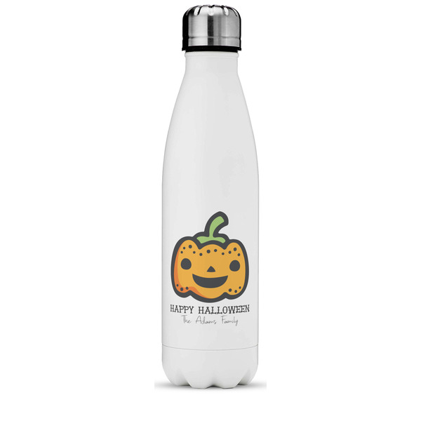 Custom Halloween Pumpkin Water Bottle - 17 oz. - Stainless Steel - Full Color Printing (Personalized)