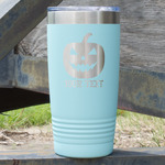 Halloween Pumpkin 20 oz Stainless Steel Tumbler - Teal - Single Sided (Personalized)