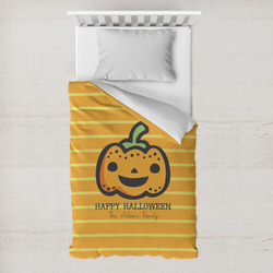 Halloween Pumpkin Toddler Duvet Cover w/ Name or Text
