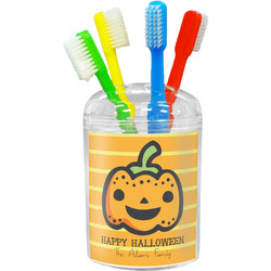 Halloween Pumpkin Toothbrush Holder (Personalized)