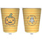 Halloween Pumpkin Trash Can White - Front and Back - Apvl