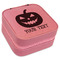 Halloween Pumpkin Travel Jewelry Boxes - Leather - Pink - Angled View