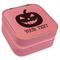 Halloween Pumpkin Travel Jewelry Boxes - Pink Leather (Personalized)