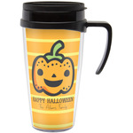 Halloween Pumpkin Acrylic Travel Mug with Handle (Personalized)