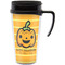 Halloween Pumpkin Travel Mug with Black Handle - Front