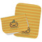 Halloween Pumpkin Two Rectangle Burp Cloths - Open & Folded