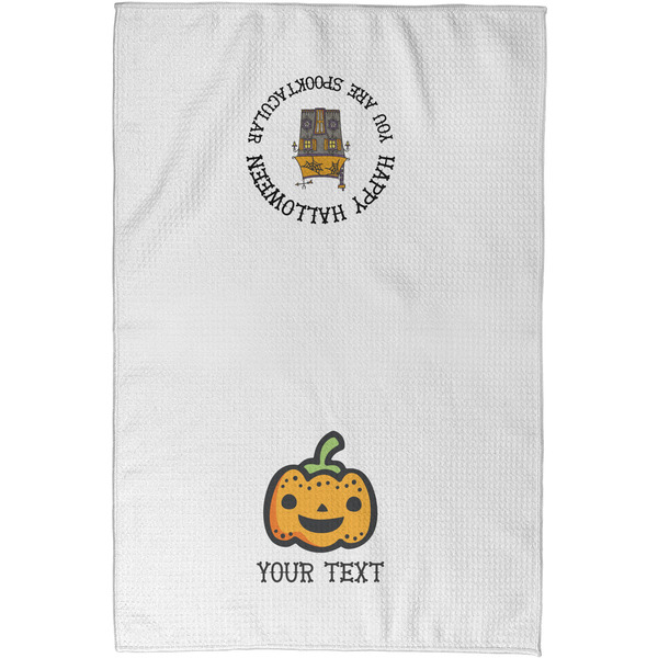 Halloween Pumpkin Waffle Towel - Partial Print - Approval Image